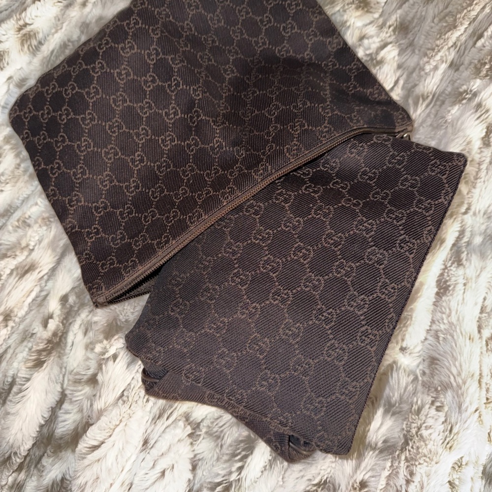 Gucci GG Dark Brown Monogram Soft Canvas Weekender Duffel Bag/Carryon Bag - Picture 13 of 16